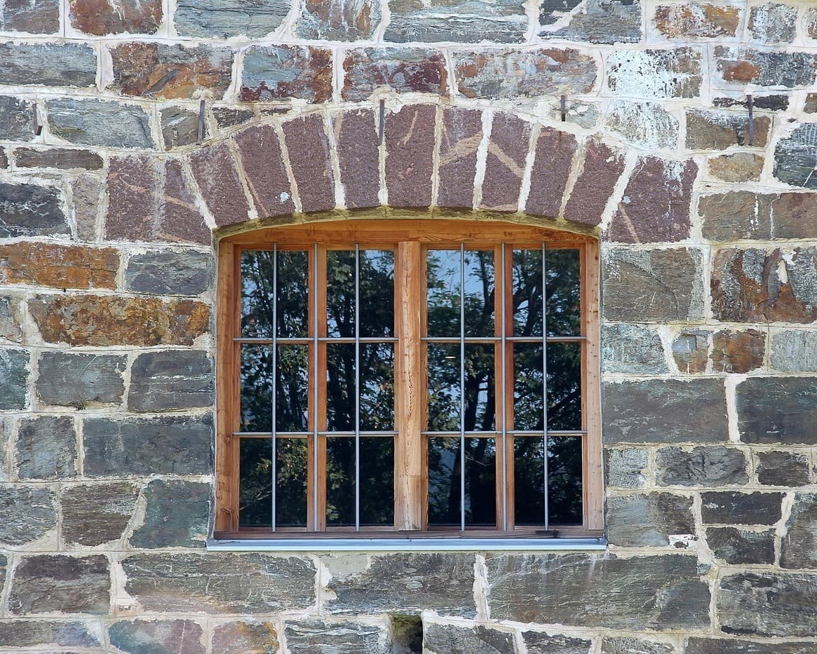 Heritage sash window frames being restored